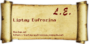 Liptay Eufrozina névjegykártya