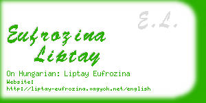eufrozina liptay business card